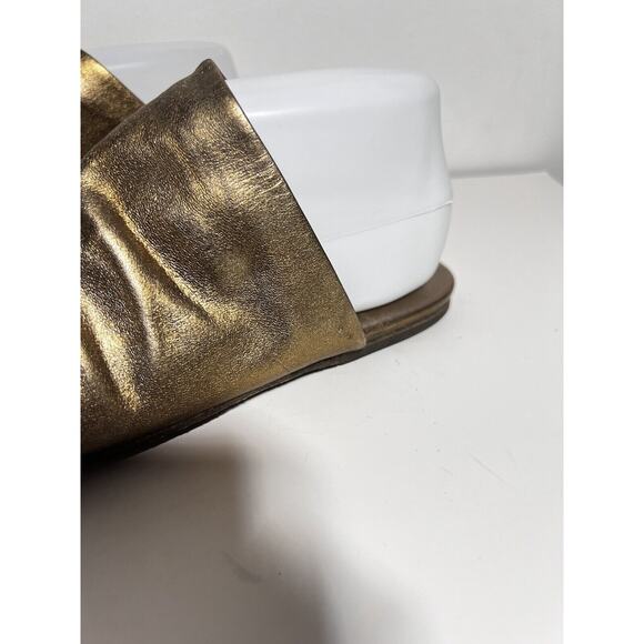 Marsell EUC Metallic Leather Arsella Flip Flop Flat Sandal Size 37 EU 7 US $765 - Picture 3 of 7
